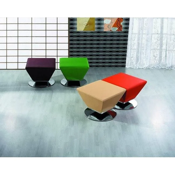 Porch & den Wooddale Cube Leatherette Ottoman - Green