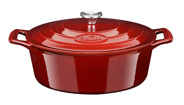 La Cuisine 6110mb Premium Enameled Cast Iron Covered Oval Dutch Oven, Pot, Casserole, French Oven, 5-Quart (QT) - Matte Black En