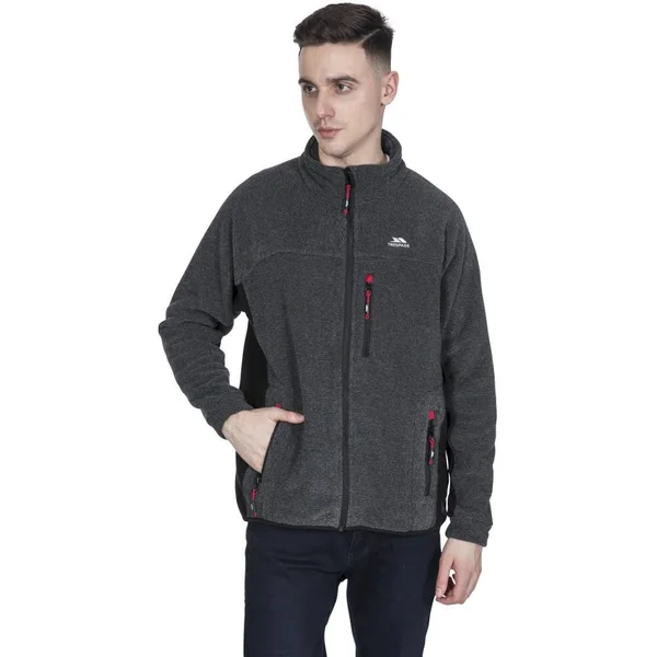 (S - Black) Trespass Mens Jynx Full Zip Fleece Jacket