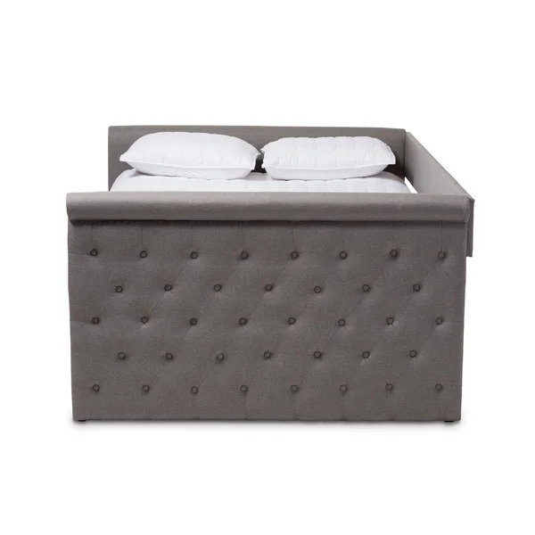 Baxton Studio Amaya Full or Queen Size Fabric Daybed Grey Queen