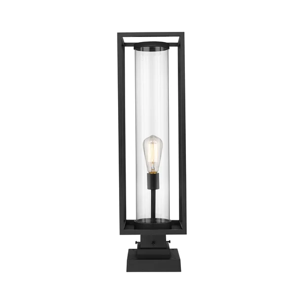 Z Lite 1 Light Outdoor Pier Mounted Fixture 584PHBS SQPM BK (Black)
