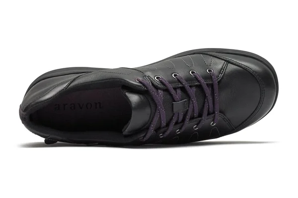 Aravon Women's REVsavor Sneaker, Size: 9, Black Leather