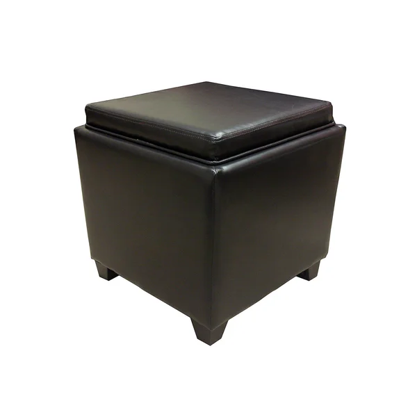 Armen Living Contemporary Storage Ottoman, Brown