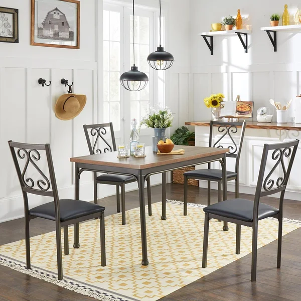 Copper Grove Gyumri 5-Piece Brown Dining Set