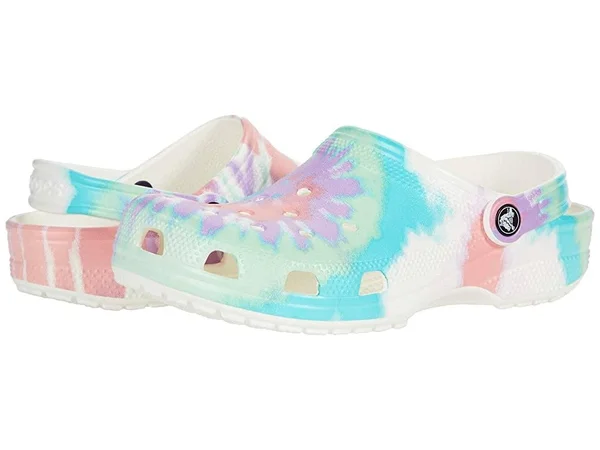 Crocs Fresco - Multi Classic Tie-Dye Graphic Clog Shoes