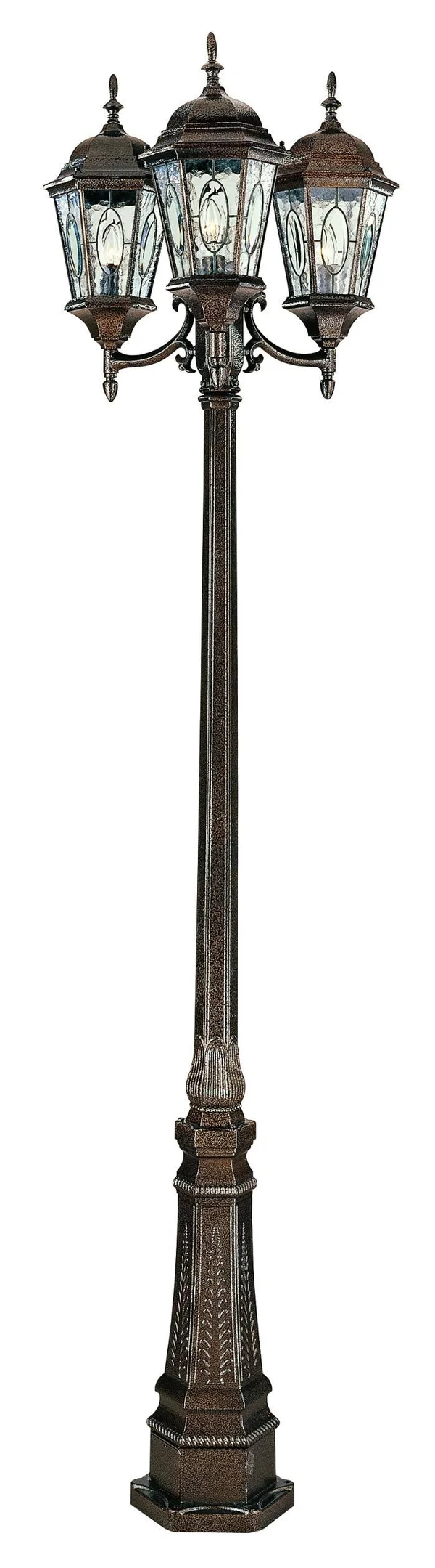 Trans Globe Lighting 4719 Swi Outdoor Multi Light Post Light in Swedish Iron