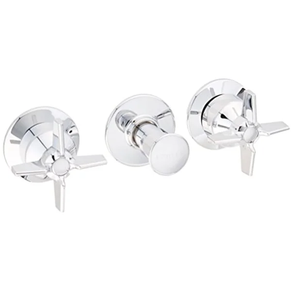 Kohler K-T7751-3-CP Triton Three-Handle Wall-Mount Valve TRIM, Polished Chrome