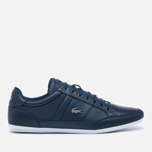 Lacoste Chaymon Bl 1 Navy White Leather Mens Trainers, 9 UK