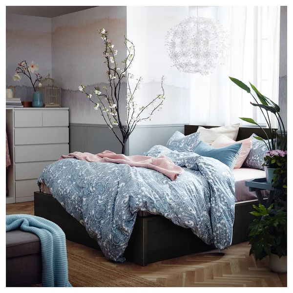 IKEA - MALM Storage Bed - black-brown, Queen
