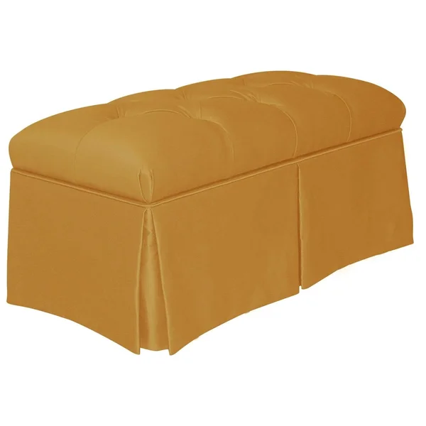 Skyline Furniture 2902SKSHAZ Wilshire Skirted Shantung Storage