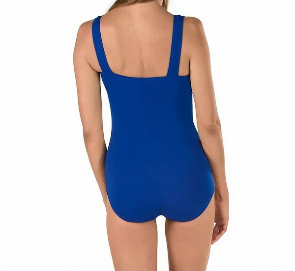Speedo Women's Shirred Tank Endurance+ One Piece Northern Blue 14