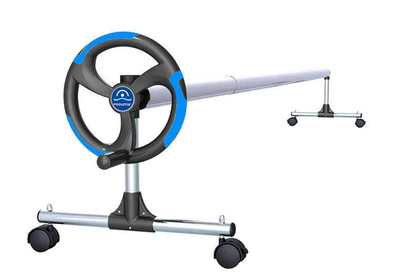 Poolstar In-Ground Pool Solar Cover Aluminum Reel with Telescopic Tube and Wheels - 18ft