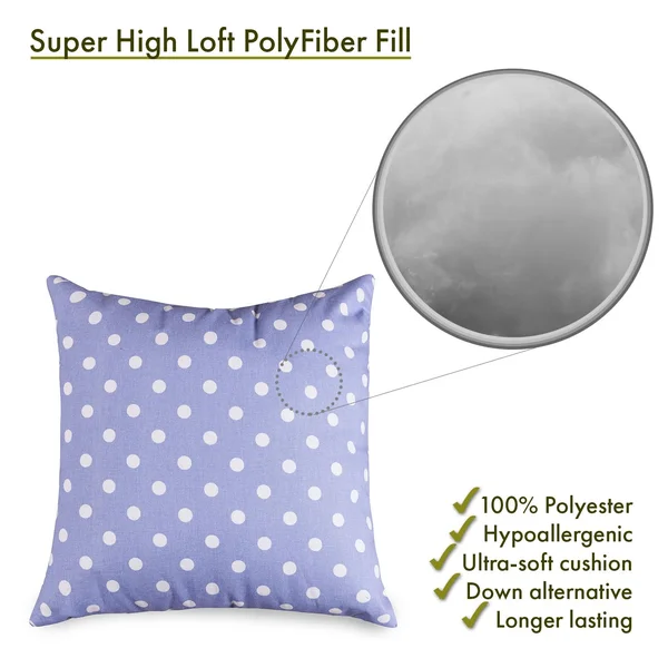Majestic Home Goods Lavender Polka Dots Extra Large Pillow