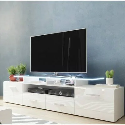 Aghancrossy TV Stand for TVs Up to 85x22 Orren Ellis Color: White
