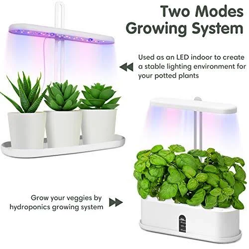 Hydroponics Growing System - Automatic Timer Indoor Herb Germination Kits with LED Grow Light, Height Adjustable Smart Garden Sta
