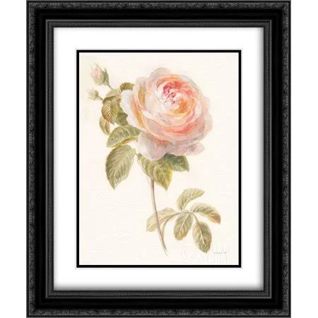 Garden Rose 2x Matted 20x24 Black Ornate Framed Art Print by Nai - Danhui