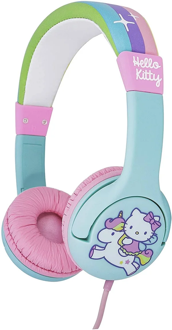 OTL Rainbow Hello Kitty Pink Kids Headphones - Multi-Coloured