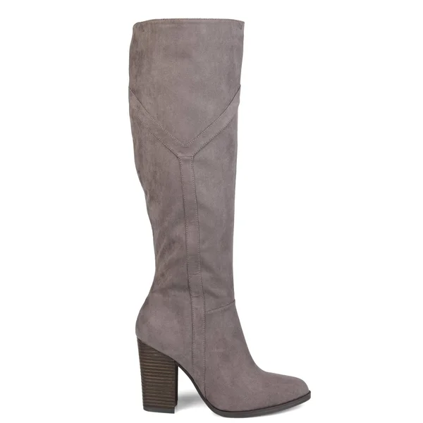 Brinley Co. Womens Extra Wide Calf Detailed Knee High Boot - Women's, Size: 9, Gray