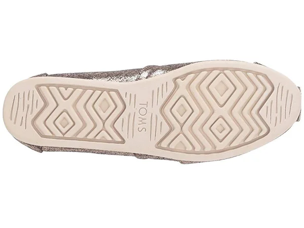 Toms Women's Classics Gold Crackle Shimmer Slip-Ons