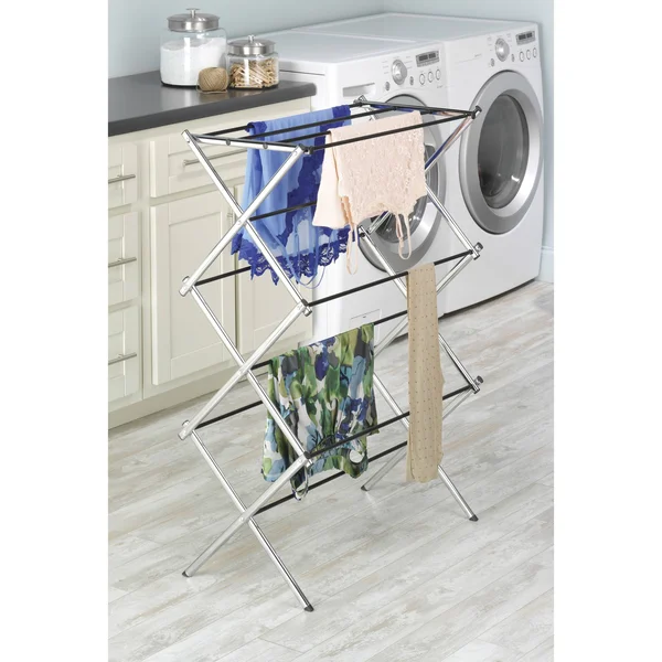 Whitmor Folding Clothes Drying Rack, Chrome