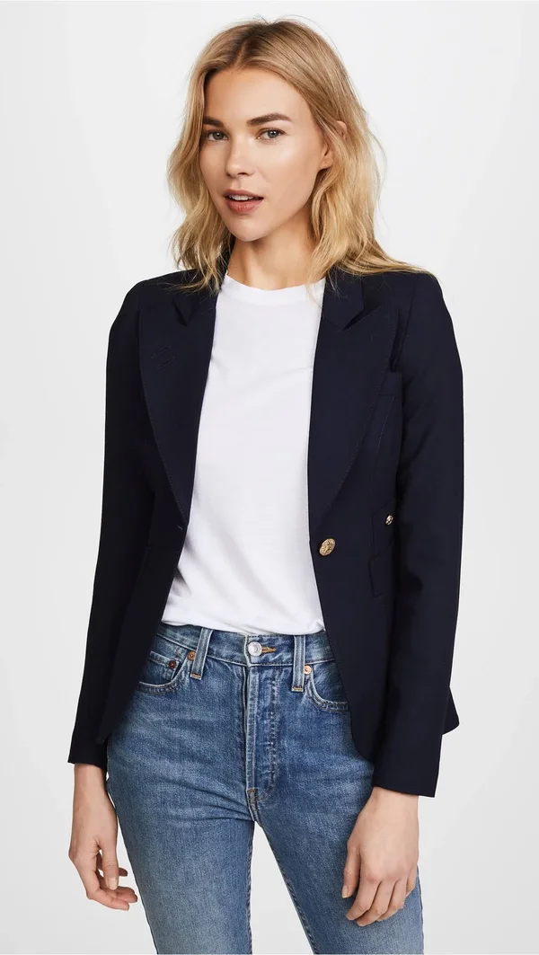Smythe Women's Duchess Wool Blazer - Navy - Size 12