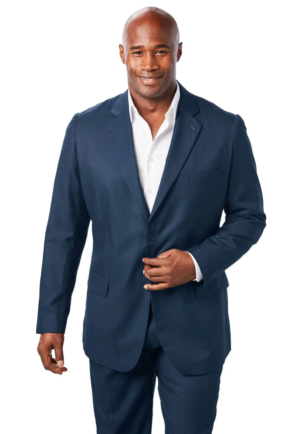 KS Signature Men's KS Signature Easy Movement Two-Button Jacket (Navy), 68