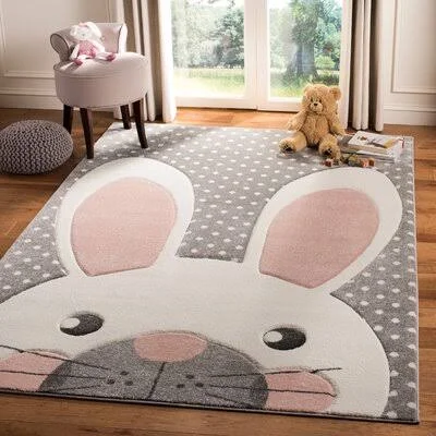 Burgan Kids Gray Area Rug Harriet Bee Rug Size: Rectangle 3&3x22 x 5&3x22