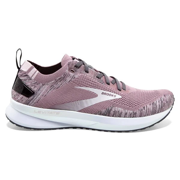 Brooks Levitate 4 - Womens Performance Running Shoes - Blackened Pearl/Metallic/Primrose, Size 6.5
