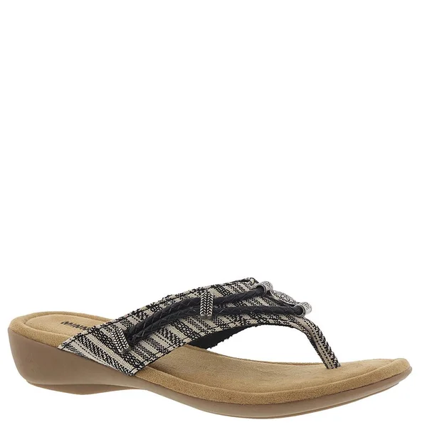 Minnetonka Silverthorne Thong Women's Black Sandal 12 M