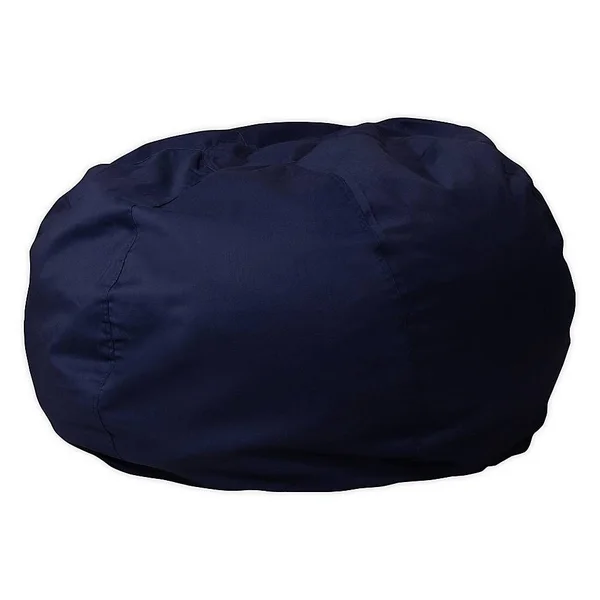 Flash Furniture Oversized Solid Bean Bag Chair in Navy