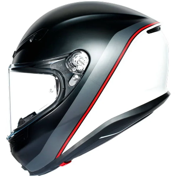AGV K6 Helmet - Minimal - Matte Black/White/Red Small