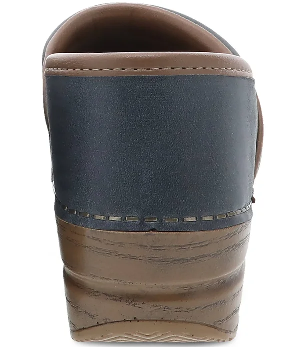 Dansko Women's Professional Blue Burnished Nubuck Clog