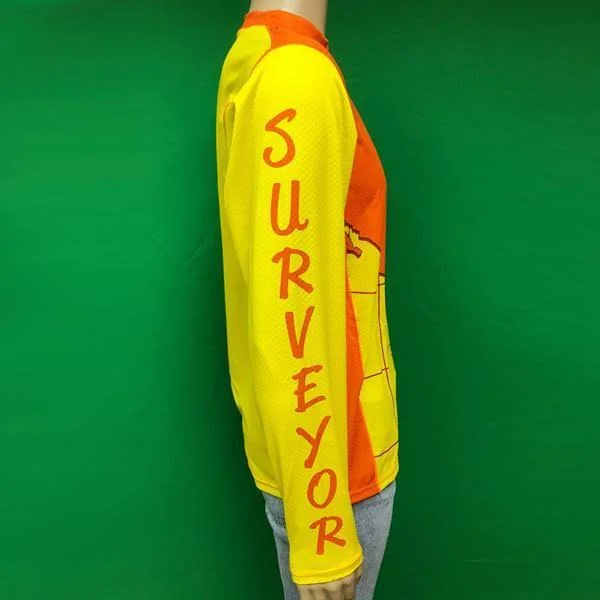 Hi-Viz Orange Long Sleeve Technical UPF 50 Shirt 3XL