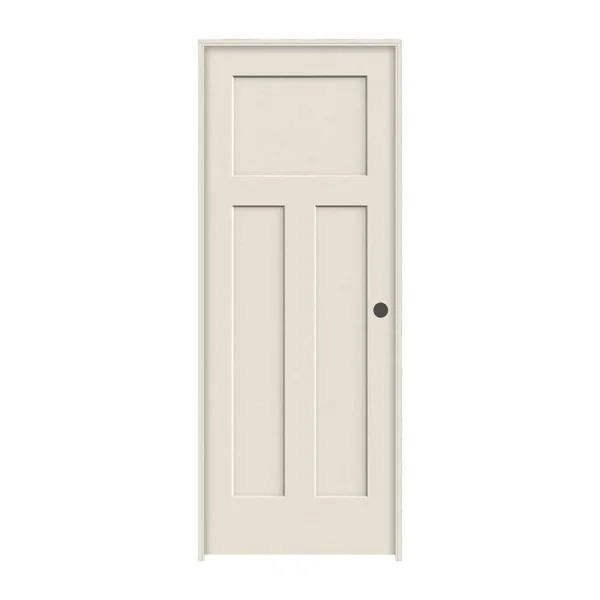 JELD-WEN 36 in. x 80 in. Craftsman Primed Left-Hand Smooth Solid Core Molded Composite MDF Single Prehung Interior Door