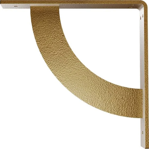 Ekena Millwork 2x22W x 10x22D x 10x22H Bulwark Steel BRACKET, Hammered Gold