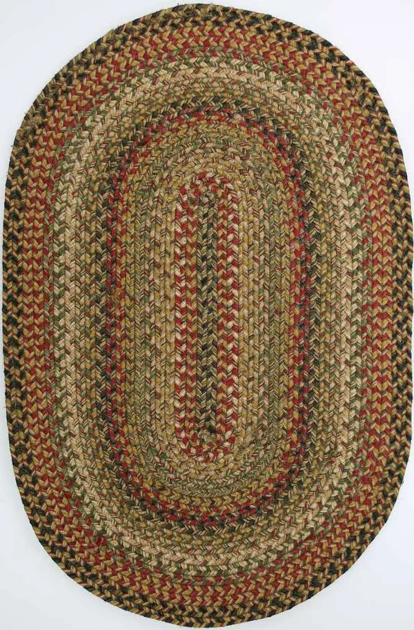 Homespice Decor - 8 x 10& Oval Kingston Jute Braided Rug