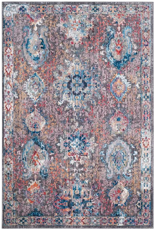 Safavieh 4& x 6& Bristol BTL340A Dark Grey, Blue Rug