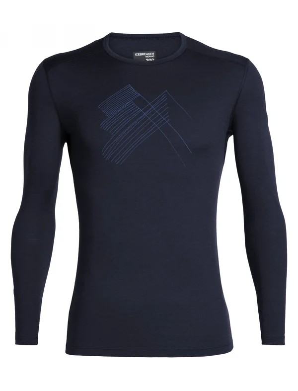 Icebreaker 200 Oasis LS Snap Head Crewe - Men's Midnight Navy - XL