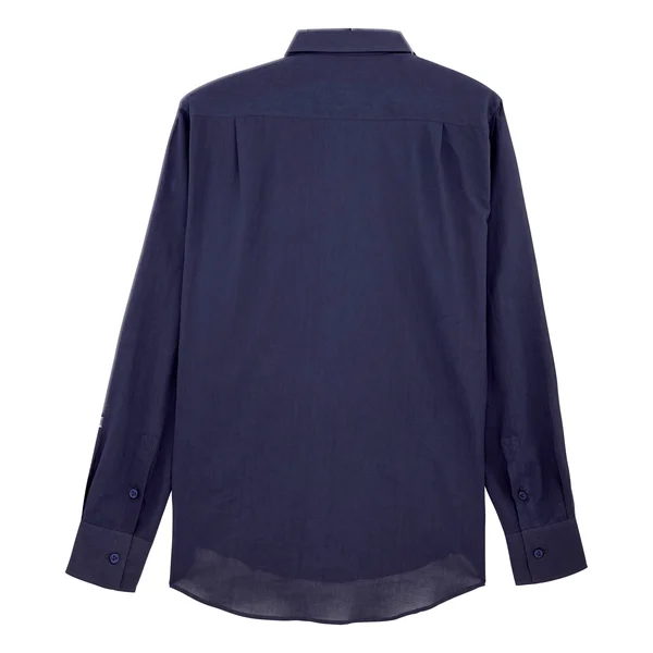 Vilebrequin Solid Cotton Veil Shirt, Caracal - Navy
