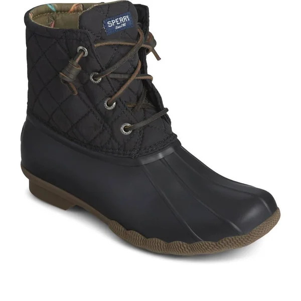 Sperry Top Sider Sperry Black Saltwater Quilted Womens Duck Boots STS94063 - Size 6