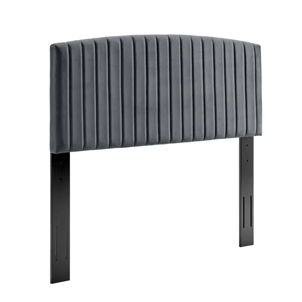 Silver Orchid La Marr Velvet Full, Queen Headboard - Navy