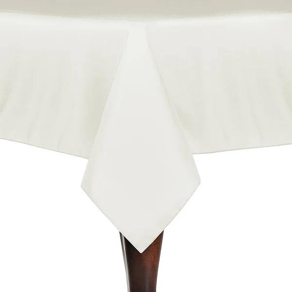 Stain-Resistant Solid 60x22 x 84x22 Oblong Tablecloth in Oyster