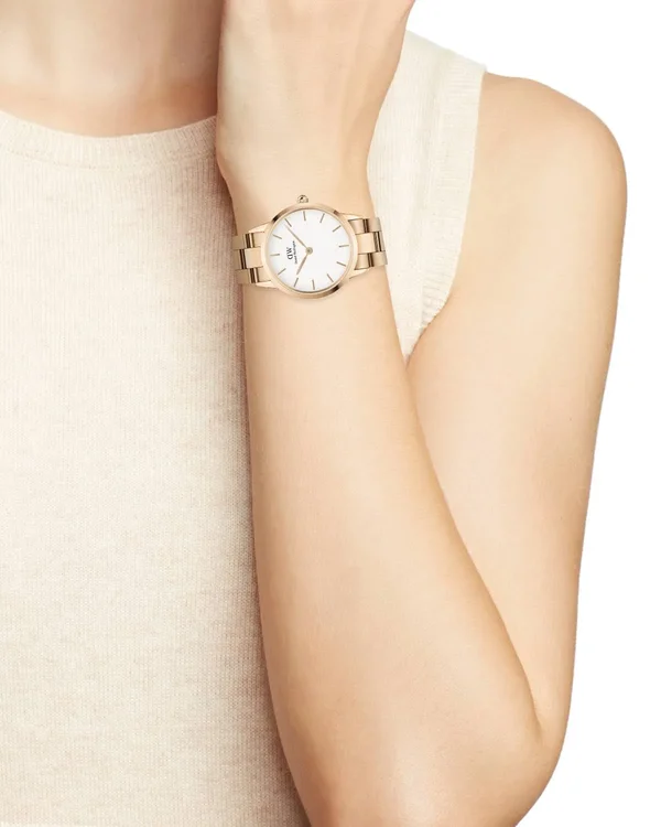 Daniel Wellington Rose Gold Black Iconic Link 36mm
