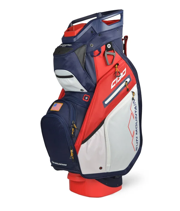 Sun Mountain C-130 5-Way Cart Bag - Navy/White/Red