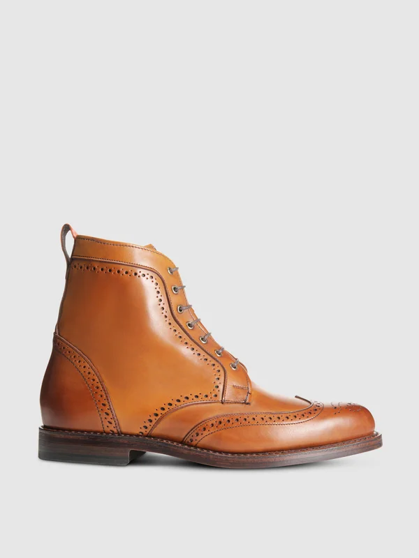 Allen Edmonds Dalton Wingtip Dress Boots - Walnut