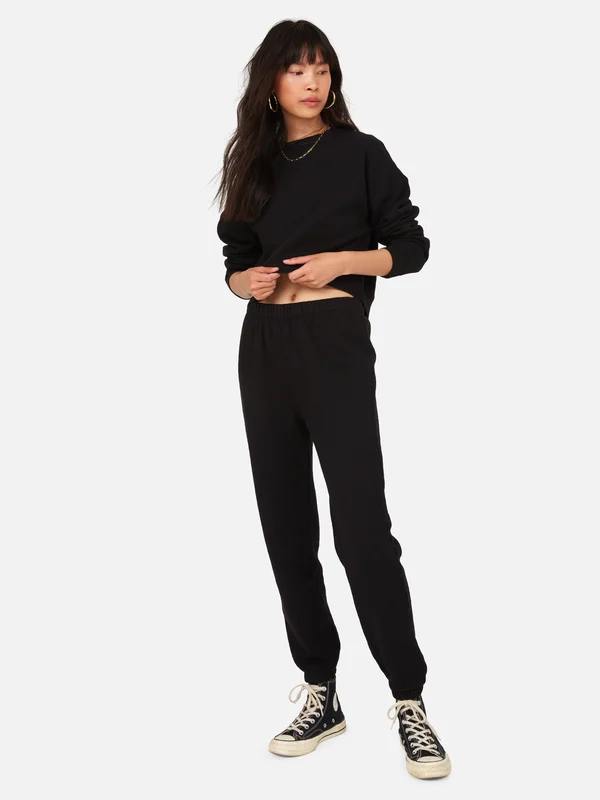 Fleece Relaxed Sweatpant Jet Black - XL