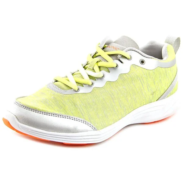 Vionic with Orthaheel Technology Women's Fyn Active Sneaker, Grey/Yellow, US 10 M