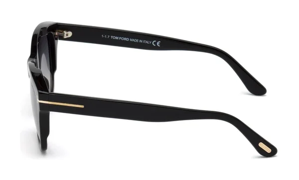 Tom Ford Lauren-02 FT0614 01C Shiny Black Geometric Sunglasses