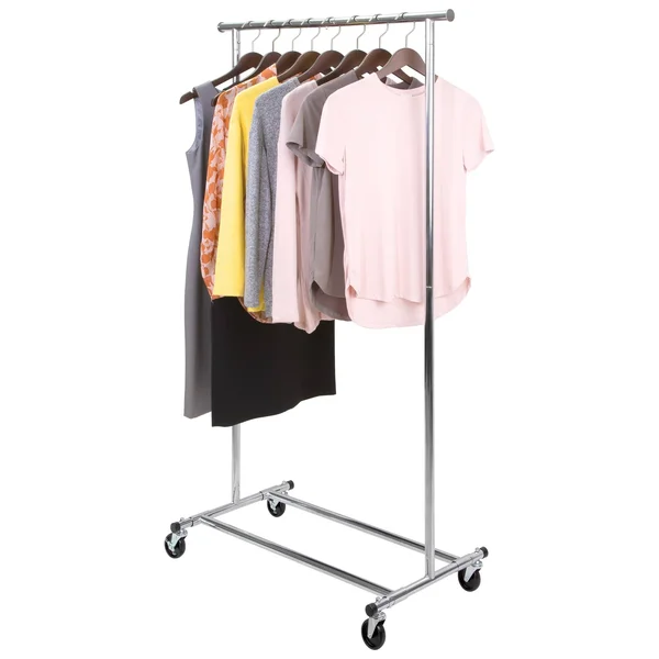 East Bank Designs Commercial Garment Rack - Chrome, Silver