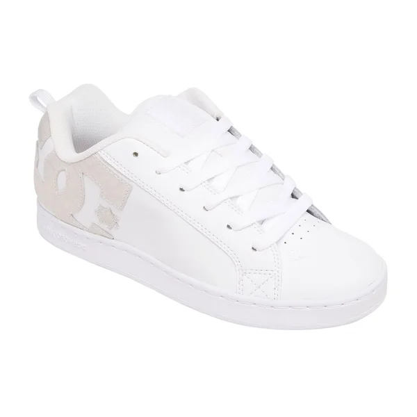 DC Court Graffik Womens Shoes - White Silver Stars